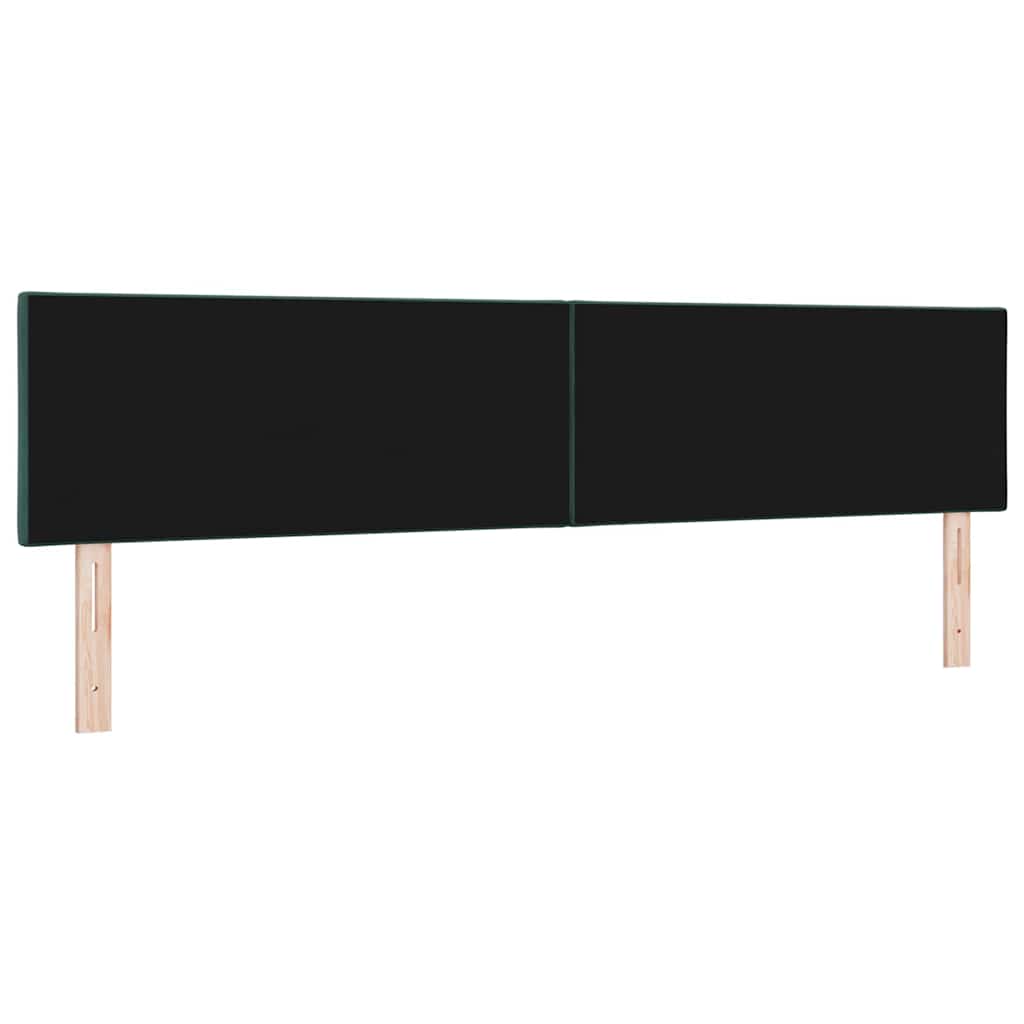 LED Headboard with LED Strip Lights Dark green 200 cm Velvet